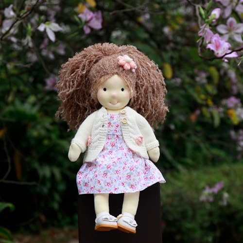 Handmade Waldorf Rag Doll - 12 Soft Plush Amber