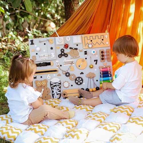 Montessori Busy Board Toy for 1 2 Year Old Toddler