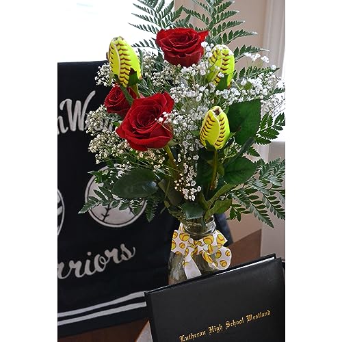 Softball Rose - Handmade Premium Softball Cover Flower