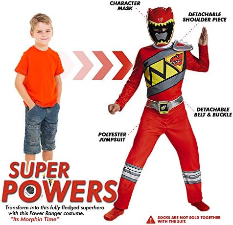 Power Rangers Dino Charge Red Child Costume