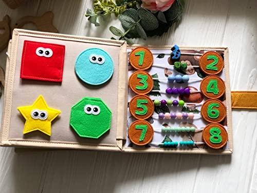 Quiet Baby Book with Fruits Vegetables Numbers Shapes
