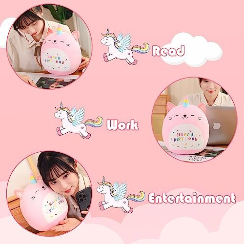 SQEQE 10 Inch Pink Unicorn Cat Plush Toy