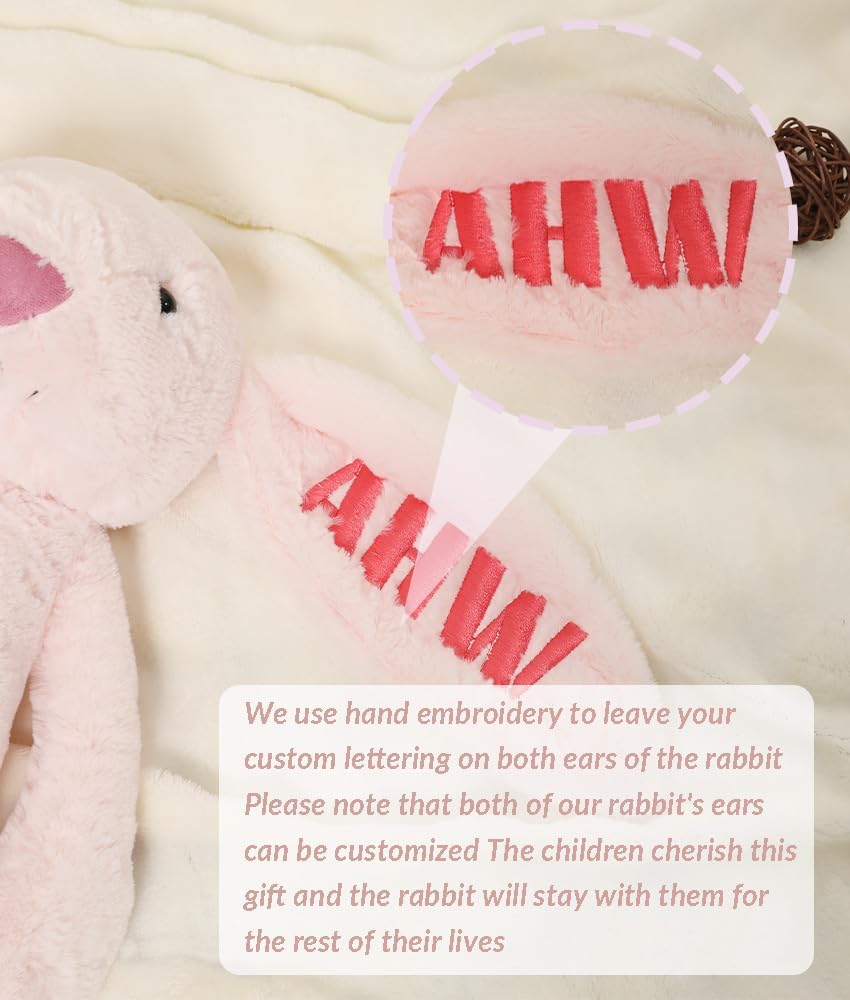 Personalized Baby Bunny Plush Toy with Name
