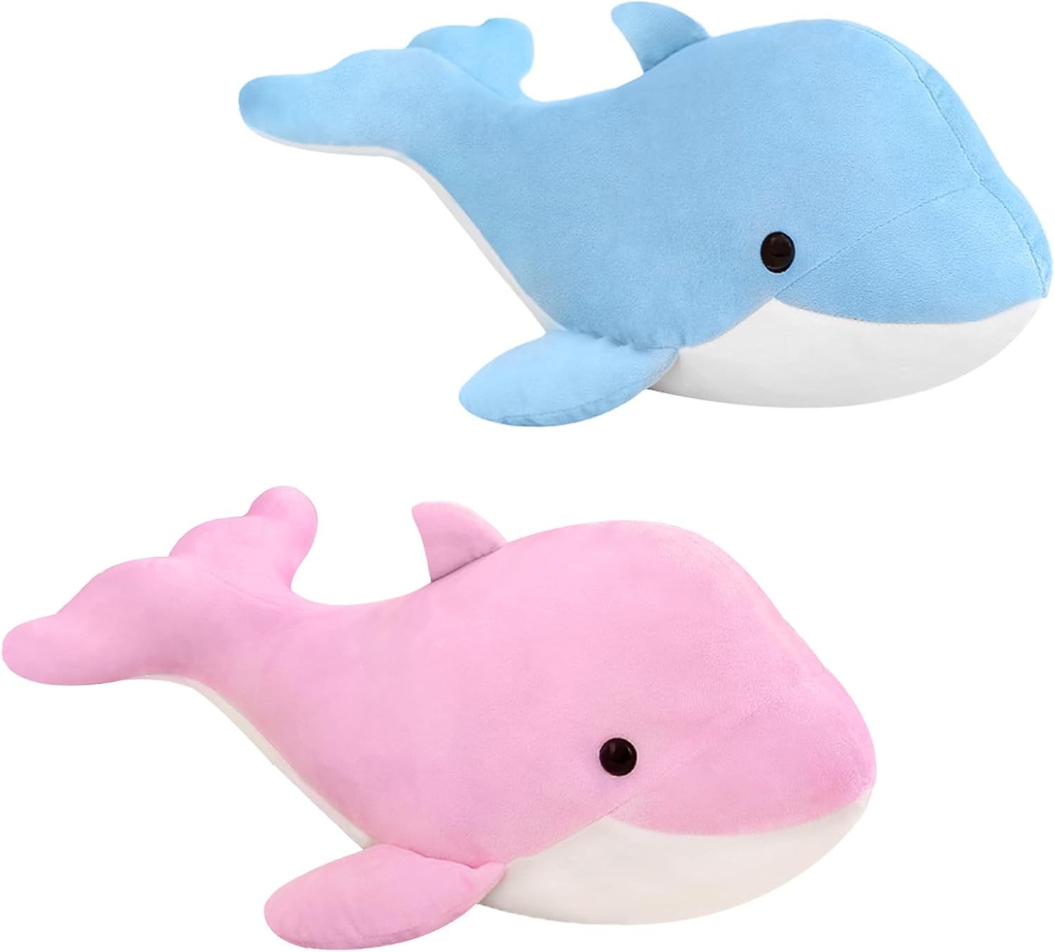 LVPU 2pcs Dolphin Plush Toys Soft Pillows for Kids