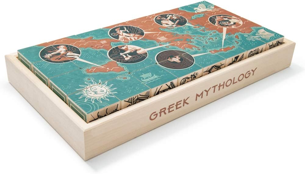 Uncle Goose Greek Mythology Blocks - USA Made