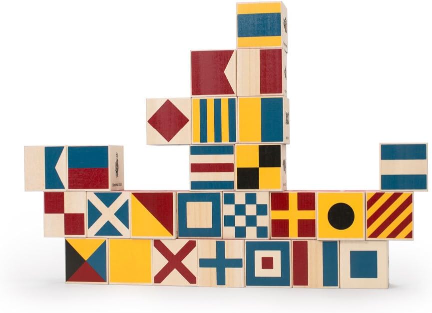 Uncle Goose Nautical Blocks Canvas Bag - USA Made