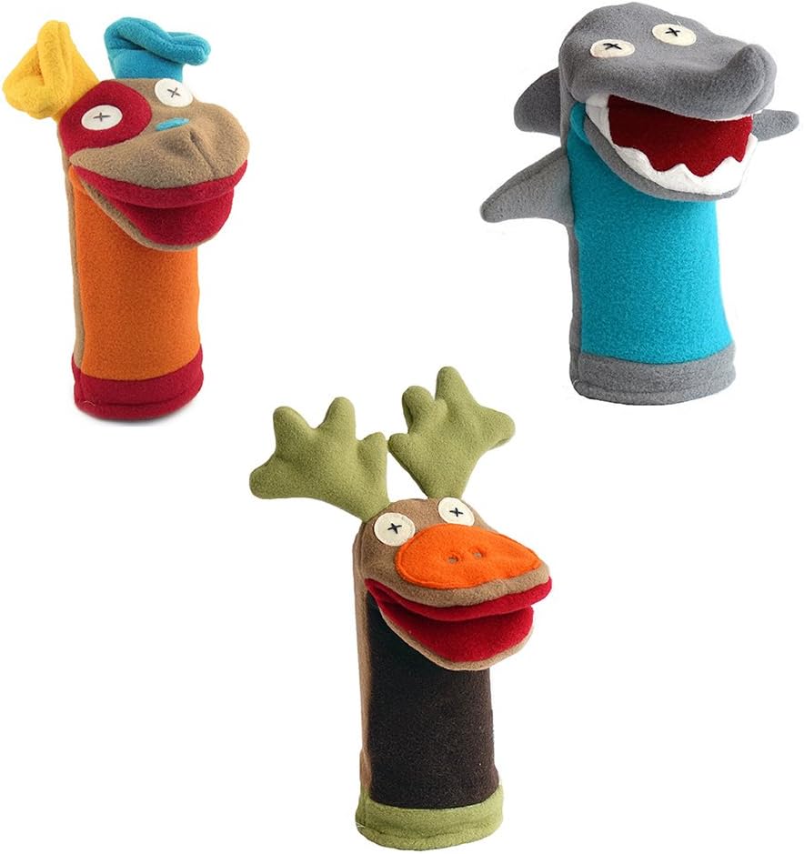 Cate and Levi Hand Puppets Set of Three - Dog Shark Moose
