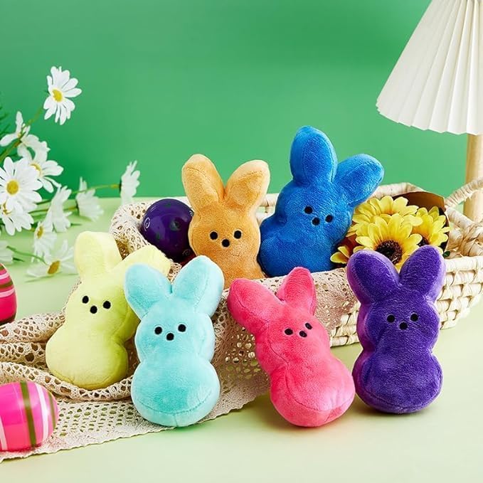 6 Inch Easter Bunny Plush Toy 6Pcs Set