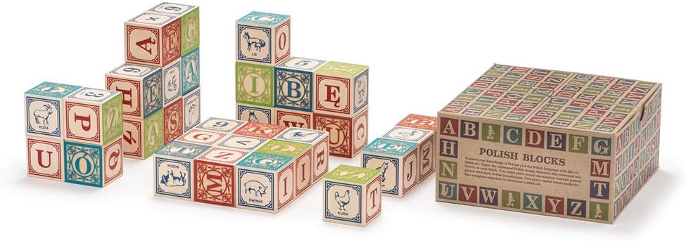 Uncle Goose Polish Blocks - 32pcs Stacking Set