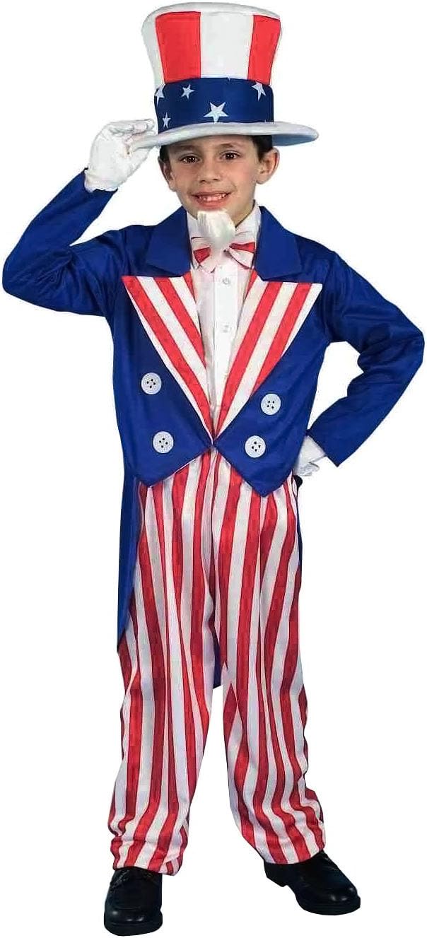 Rubies Boys Uncle Sam Party Costume Set Medium