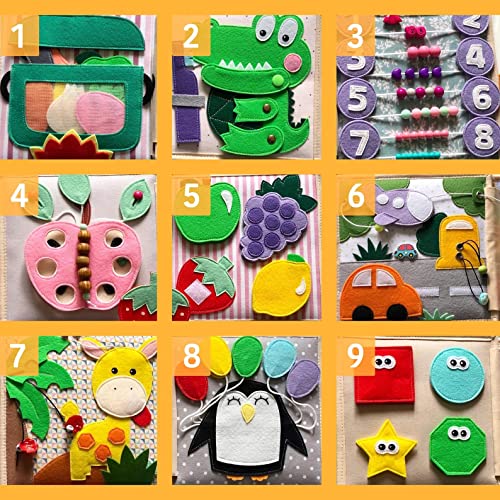 Quiet Baby Felt Book with Numbers Shapes Colors