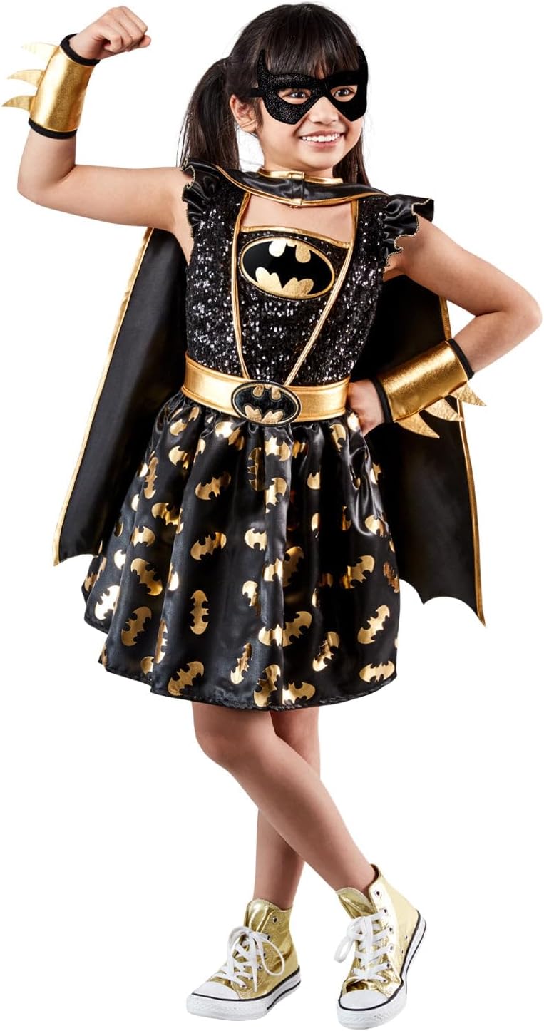 Rubies Girls Batgirl Costume Dress with Cape and Mask