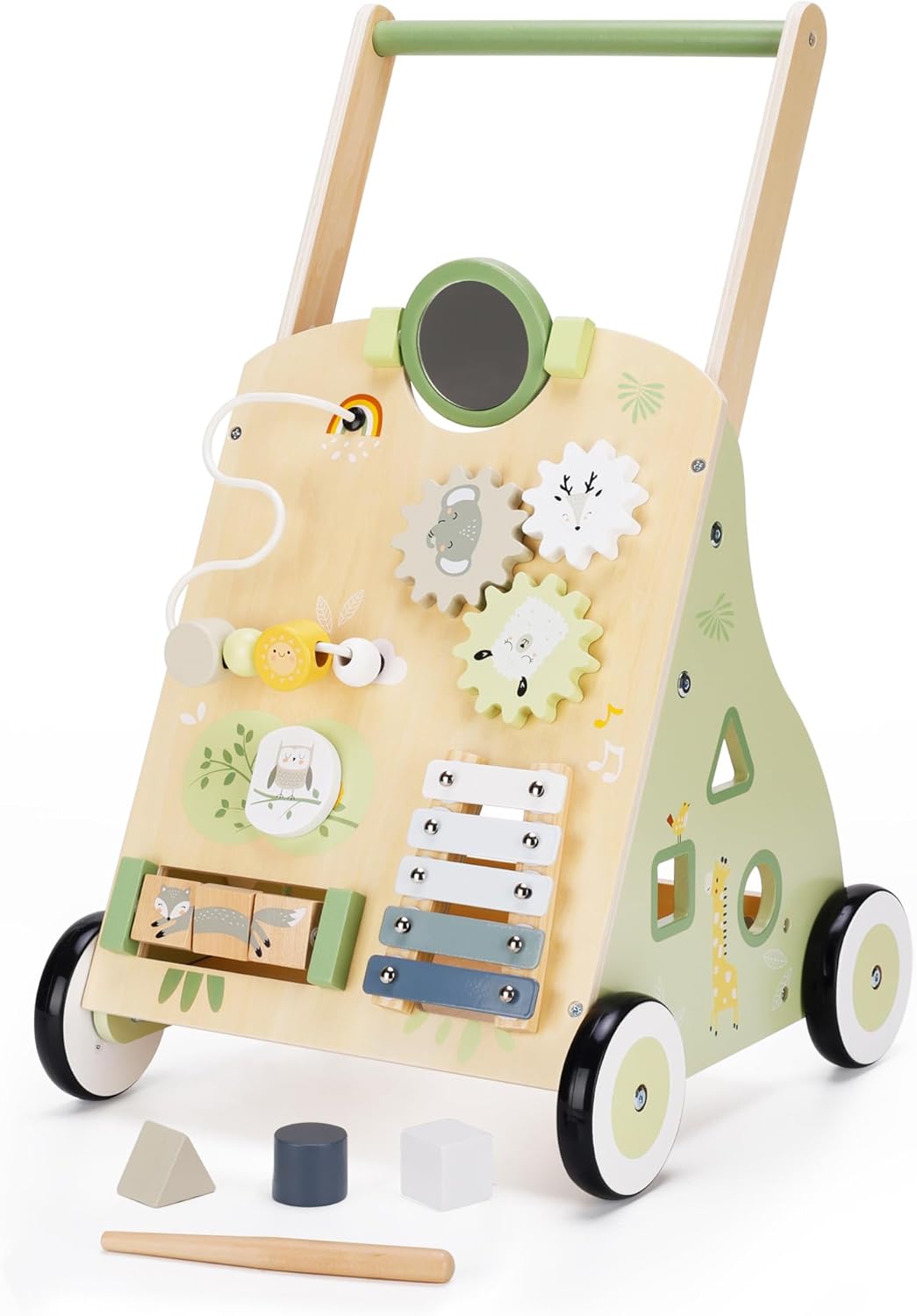 Wooden Baby Walker for Motor Skills Development
