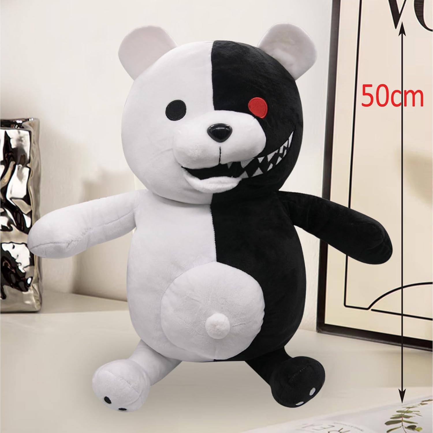 50cm Black White Bear Anime Plush Toy
