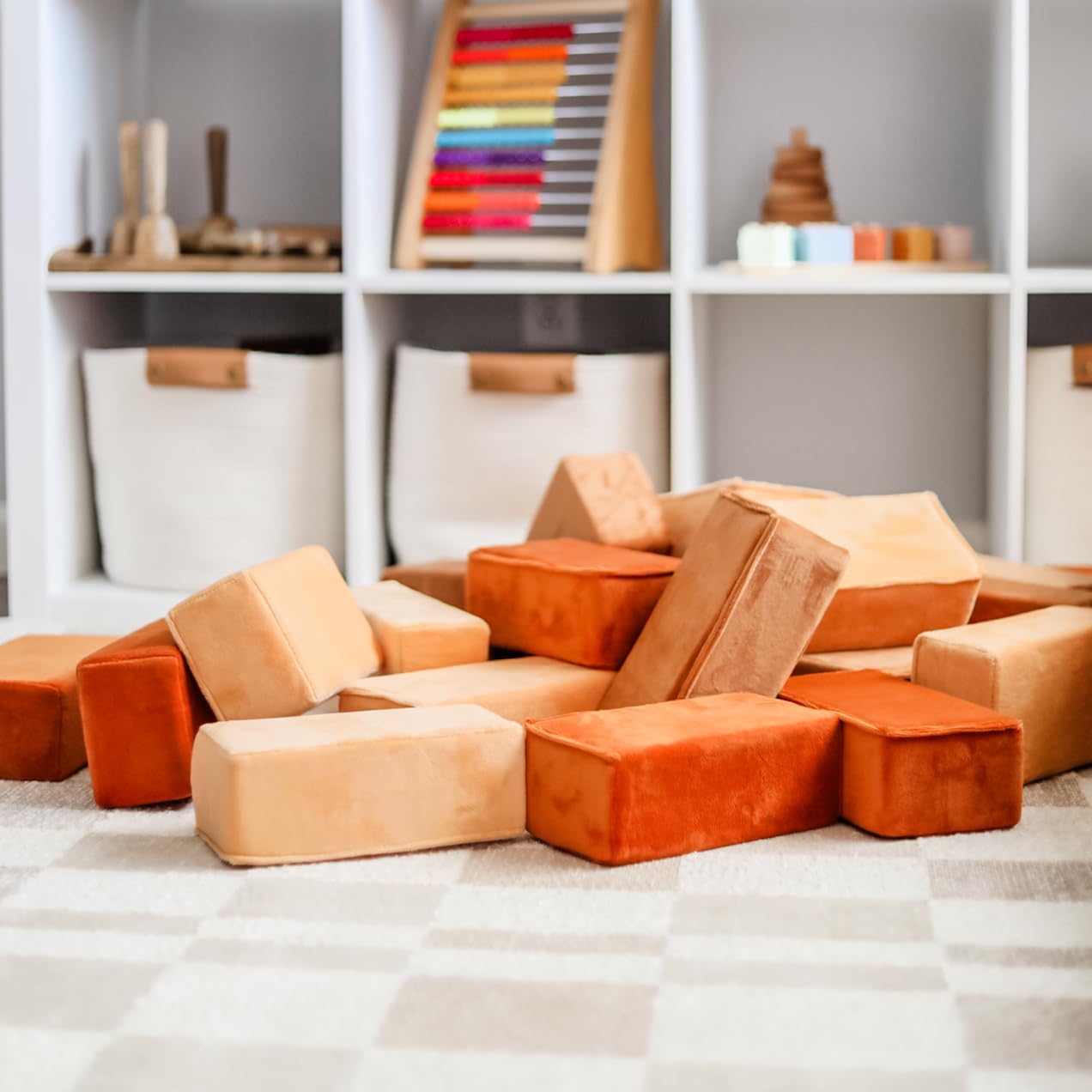Plush Blocks Desert Set of 24 - Safe Foam Blocks for Kids