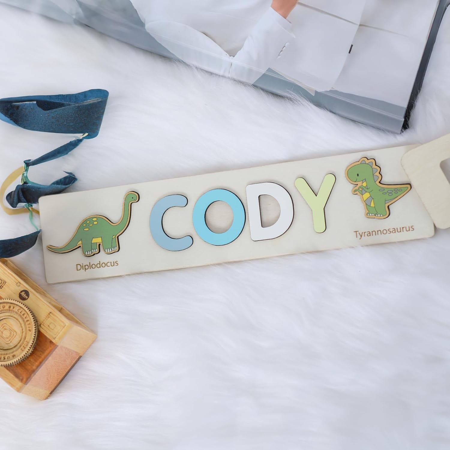 Customized Name Puzzle for Toddlers - Busy Board with Fixed I J Letters