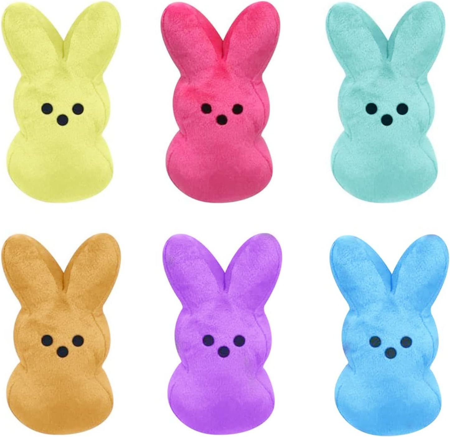 Easter Bunny Plush Set 6Pcs Cute Stuffed Animal Toys