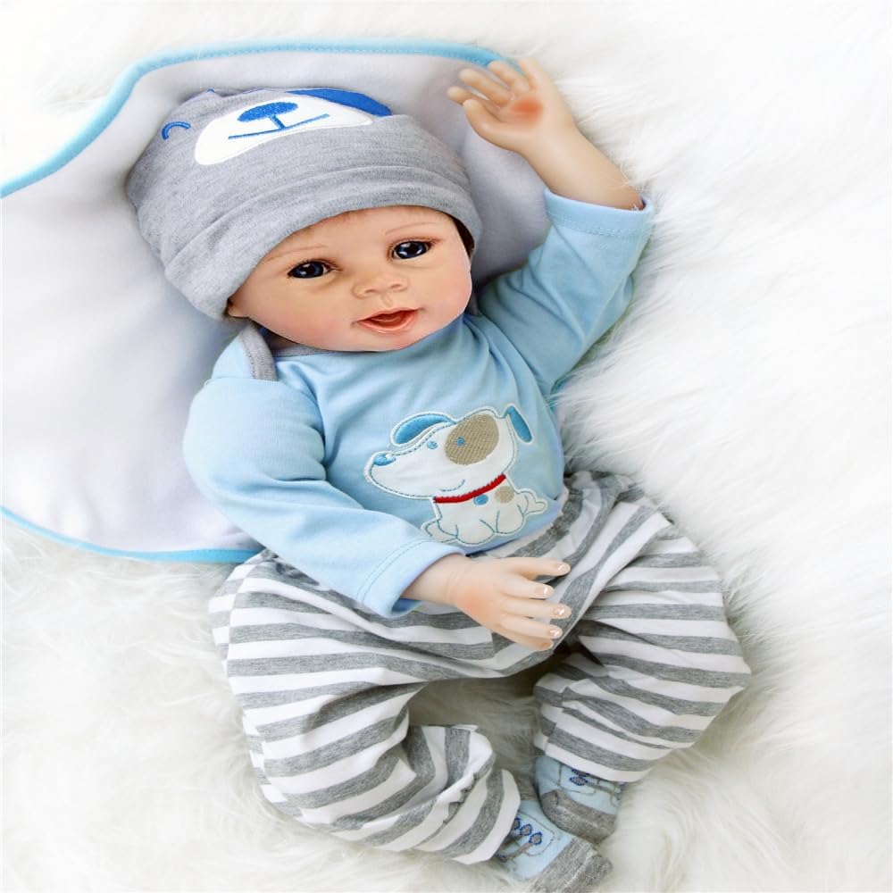 OHIJGN Reborn Baby Doll Boy Clothes 4 pcs Set
