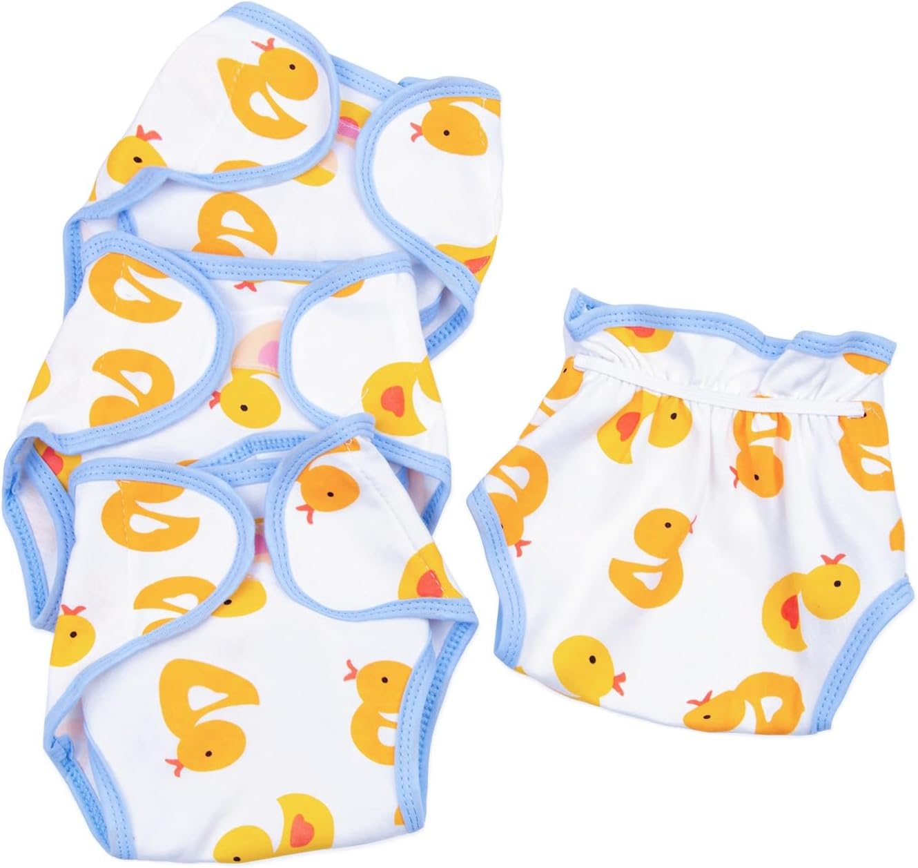 Pedolltree Reborn Baby Doll Diapers 4 PCS Yellow Duck Set
