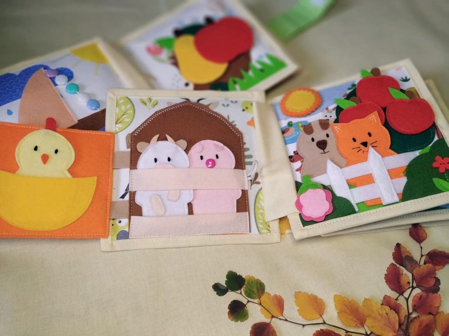 Fox Quiet Baby Book with Felt Animals Finger Puppets