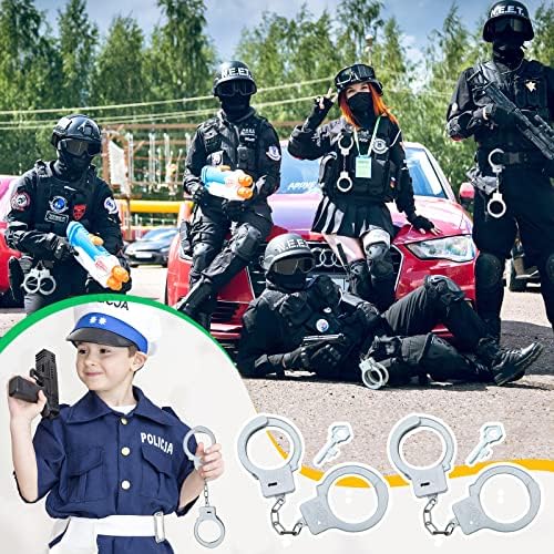 Junkin Plastic Handcuffs Toy with Safety Keys 50 Sets