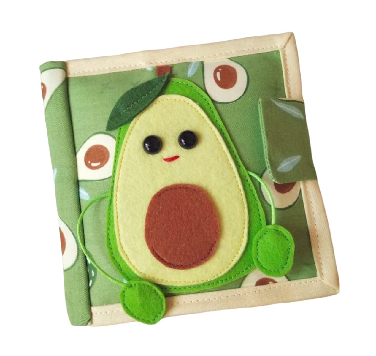 Avocado Quiet Baby Book Felt Montessori Toy