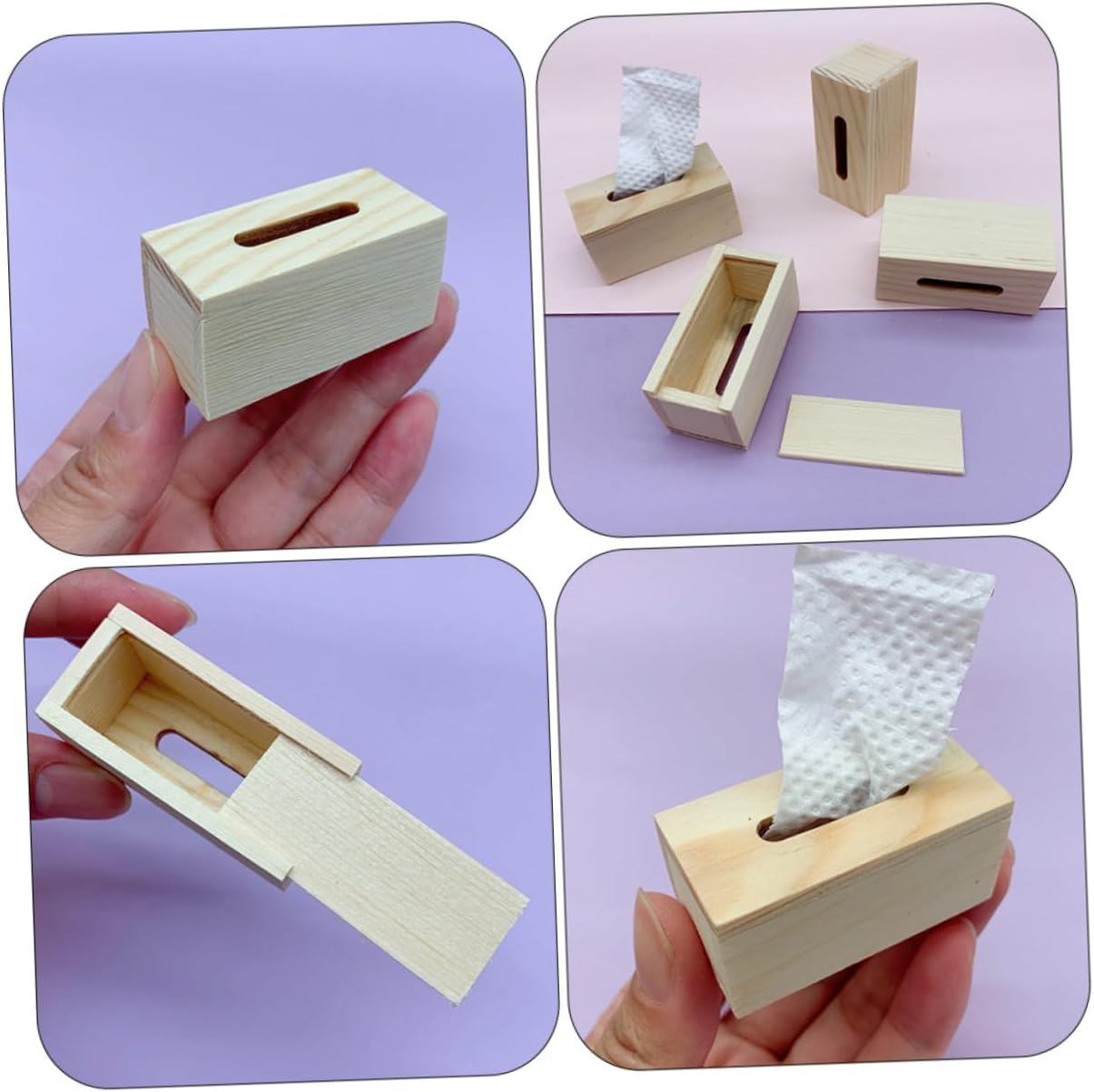 HONMEET Miniature Supply Dollhouse Decor Crinkle Paper Box