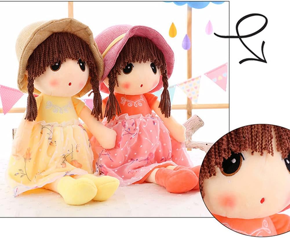 ikasus Plush Baby Doll Girl with Hat Skirt