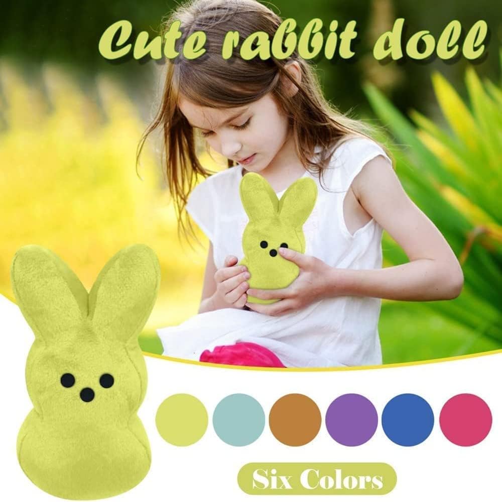 Easter Bunny Plush Set 6Pcs Cute Stuffed Animal Toys