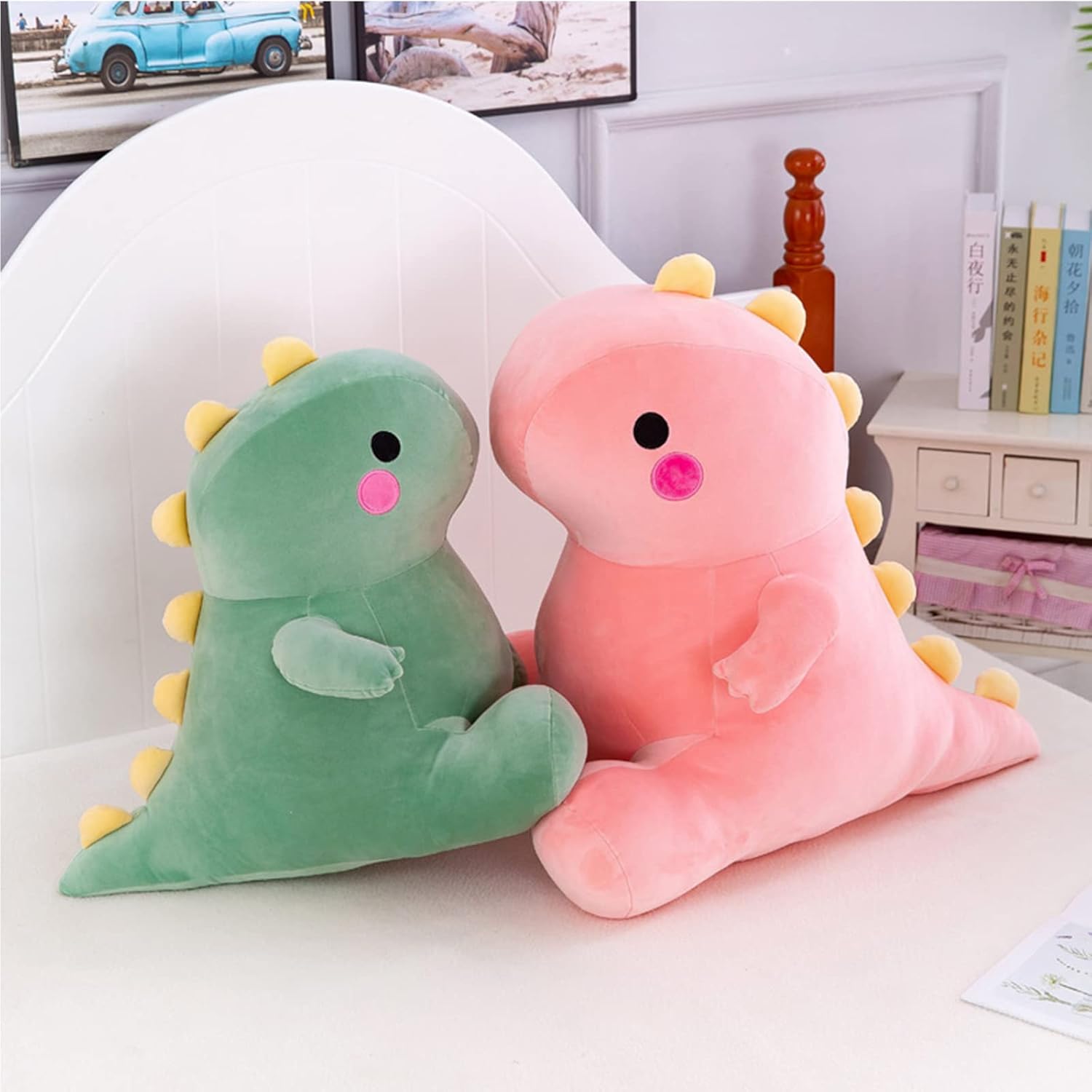 DUANMUL Cute Pink Dinosaur Plush Toy 8in