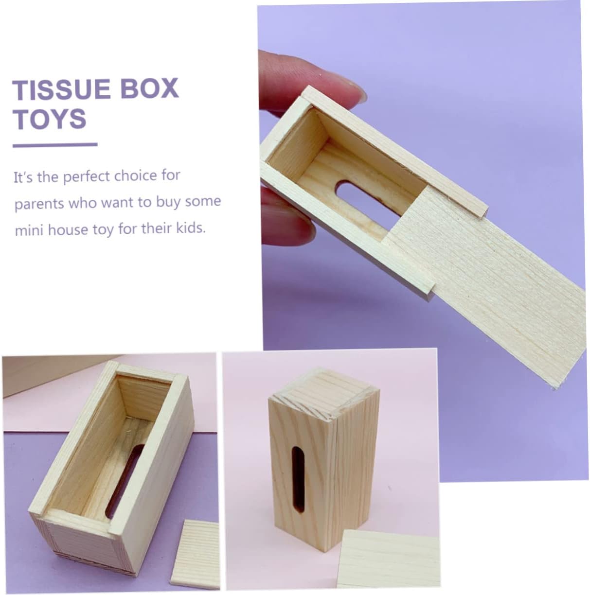 Miniature Tissue Box Toy Handmade Decor for Kids 1