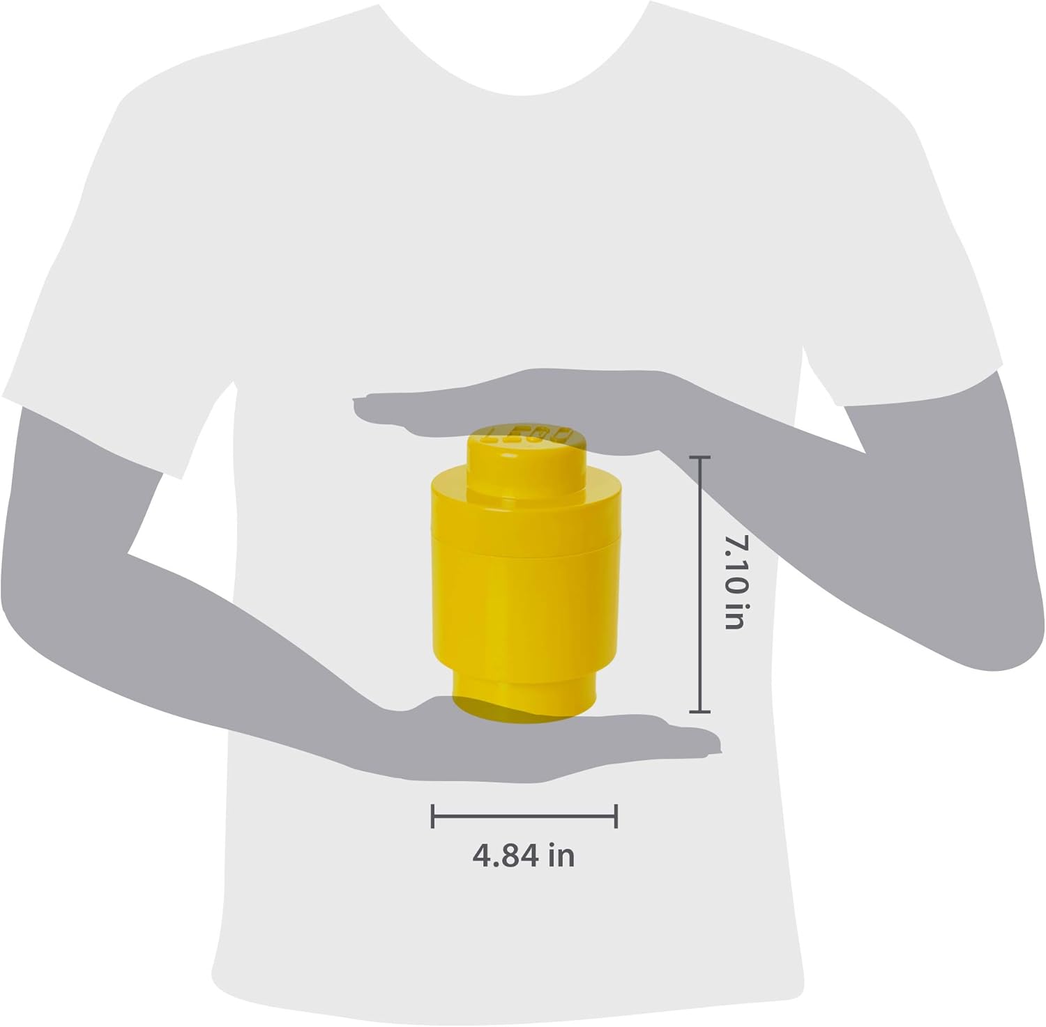 LEGO ROOM Copenhagen Yellow Round Storage Box