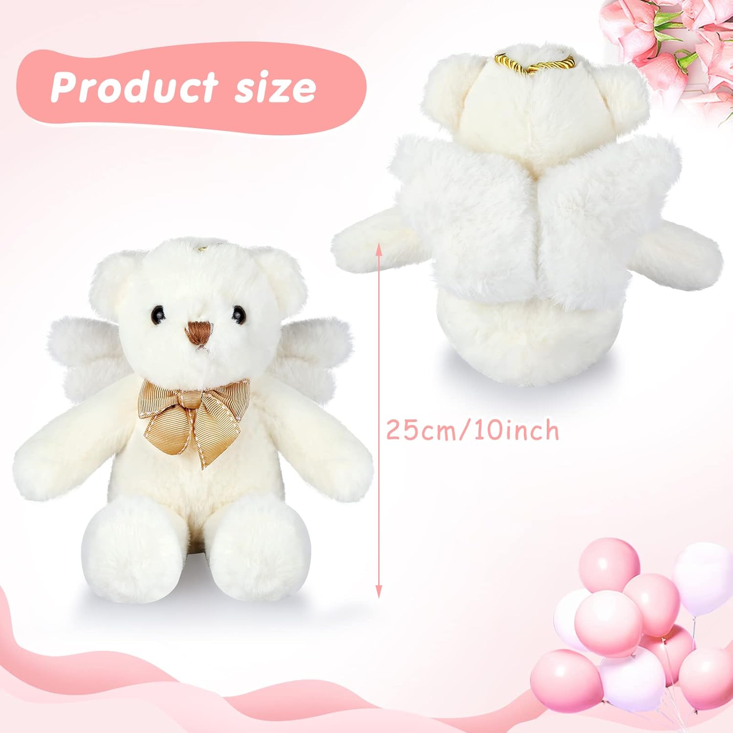 HyDren Angel Bear Plush Toy with Wings