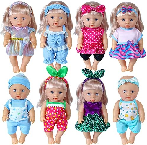 WONDOLL 19Pcs Baby Doll Clothes Costumes for 8-10 Inch Girl