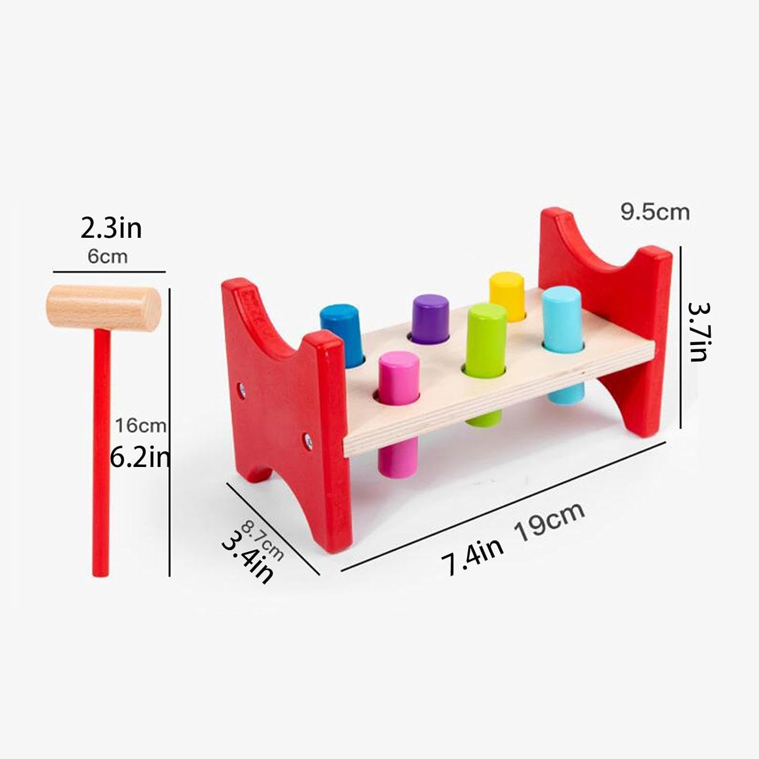 DYNWAVE Wooden Hammering Toy for Toddlers