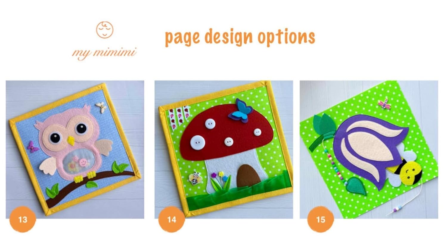 Quiet Baby Book - Montessori Toddler Activity Felt Book