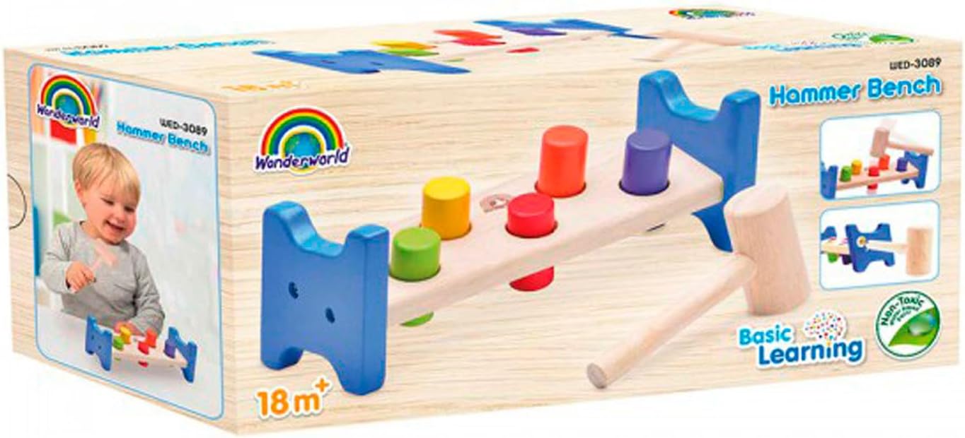 Wonderworld Hammer Bench - Visual Skills Development Toy for Kids
