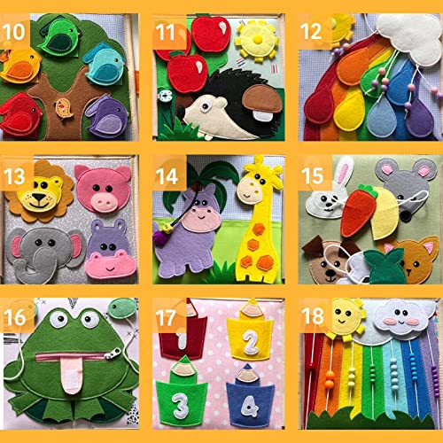 Quiet Baby Book with Felt Animals and Shapes 1