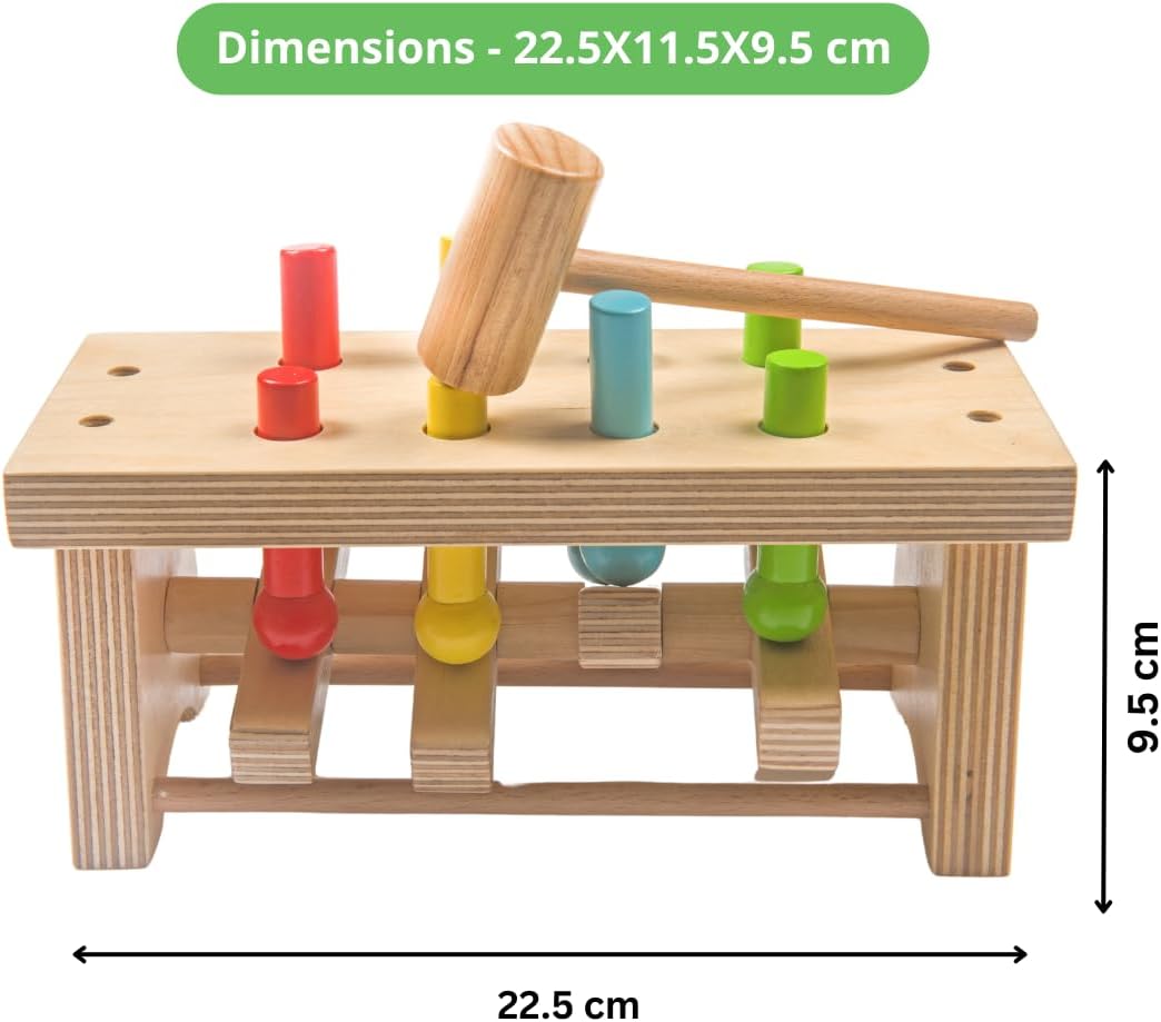 Nesta Toys Pounding Bench with Hammer for Kids