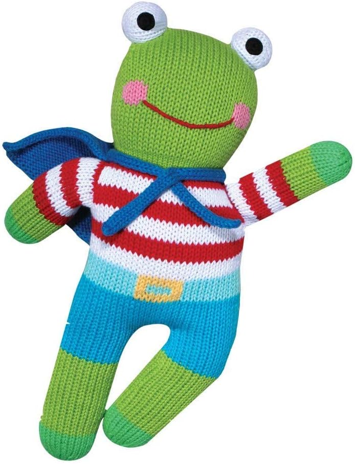 Baby Freddy The Frog Hand-Knit Plush Doll Toy