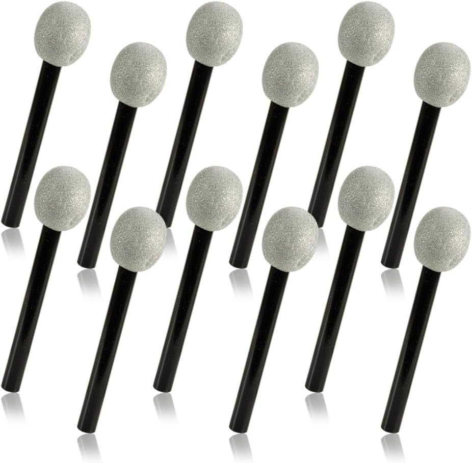 Playbees 12-Piece Glittered Fake Microphone for Kids