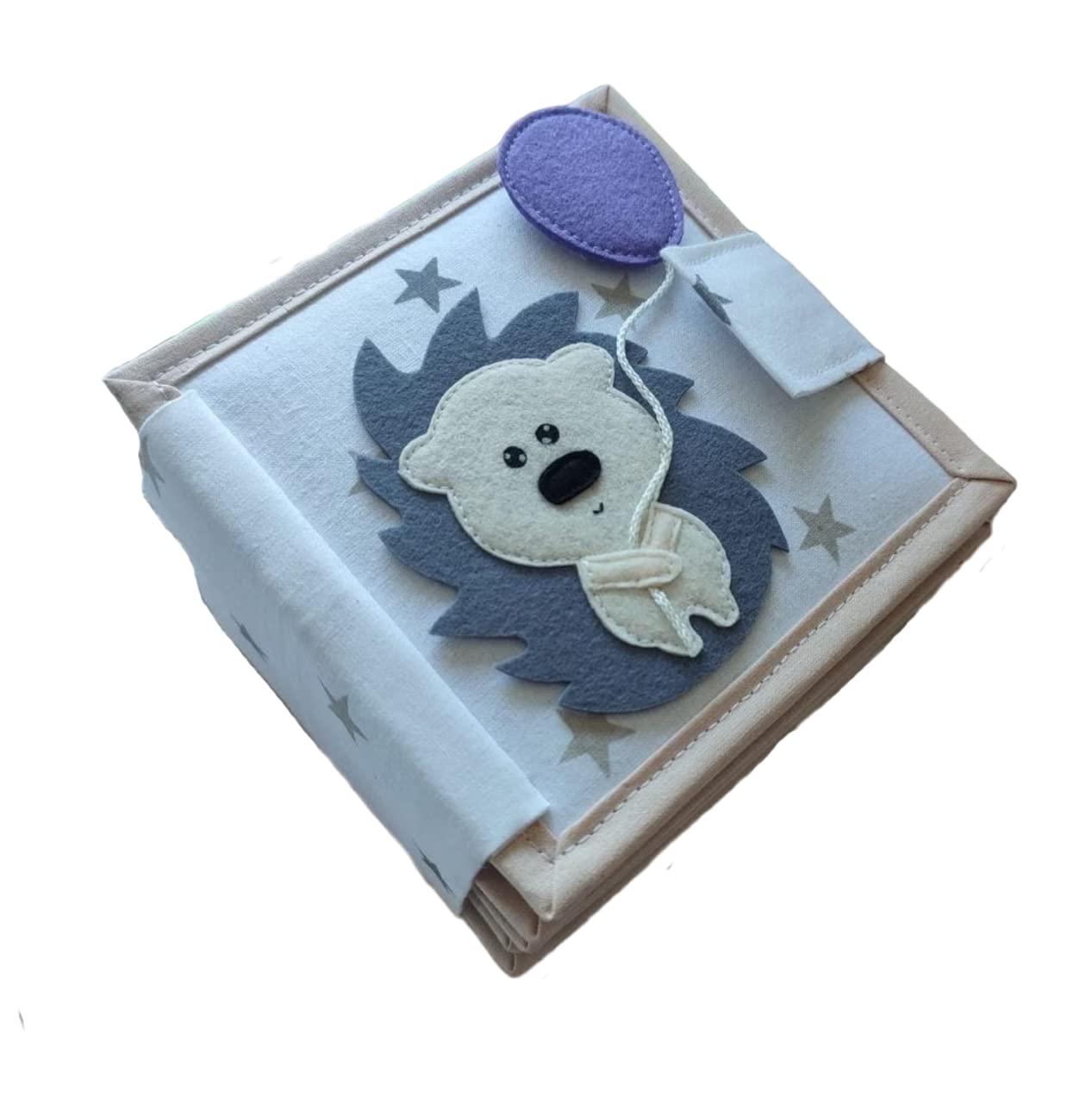 Quiet Baby Book Hedgehog Felt Toy for Fine Motor Skills