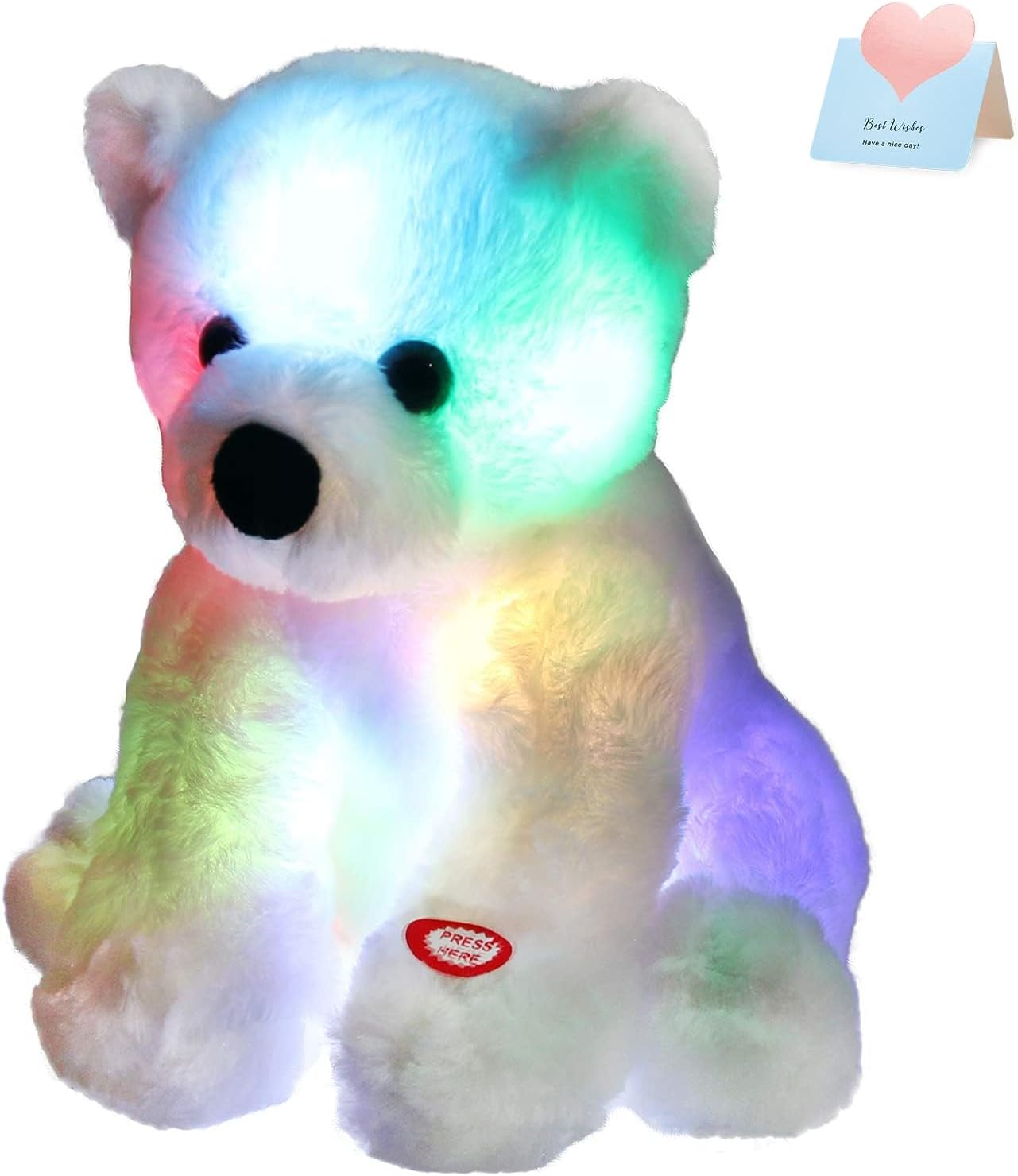 BSTAOFY Glow Polar Bear LED Night Light Toy