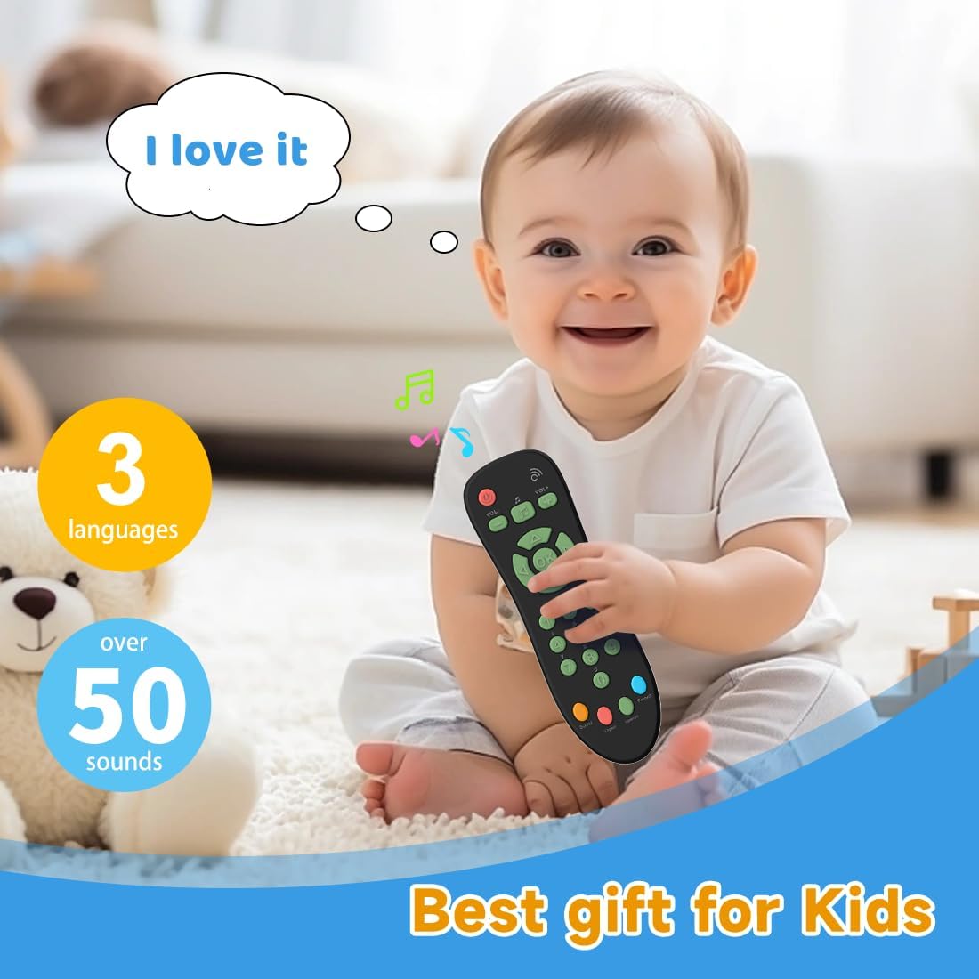 Baby TV Remote Control Toy with Light and Sounds 1