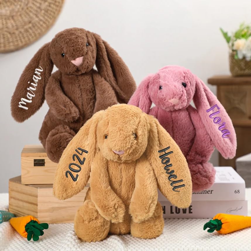 Personalized Easter Bunny Plush with Name 1