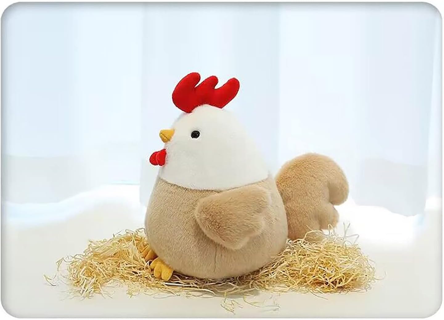 YUKOUQIAN 8 Inch Chicken Plush Stuffed Animal Toy