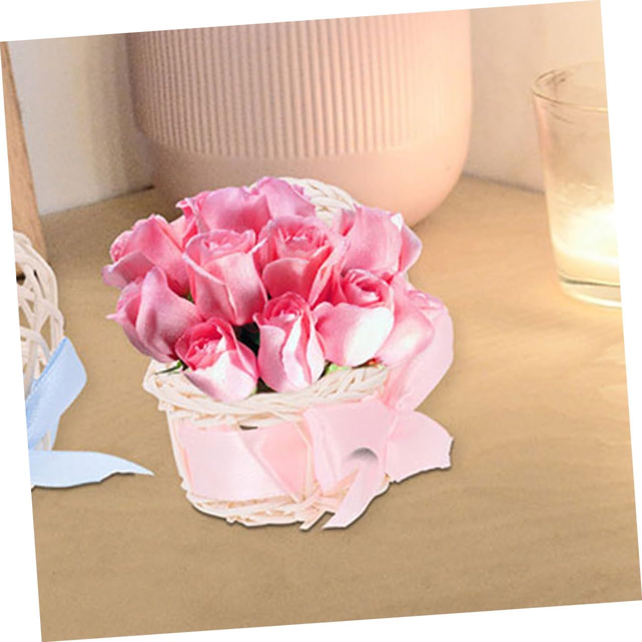 BESPORTBLE 6pcs Mini Wicker Doll Baskets with Handles 1