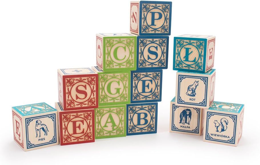 Uncle Goose Polish Blocks - 32pcs Stacking Set