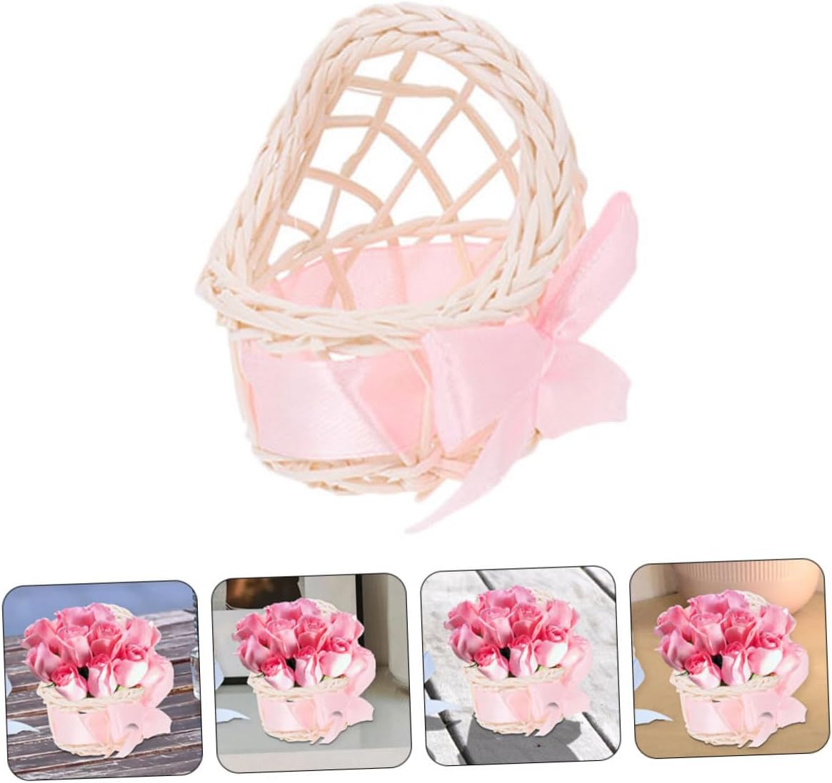 Mini Woven Basket Set for Dollhouse Dcor