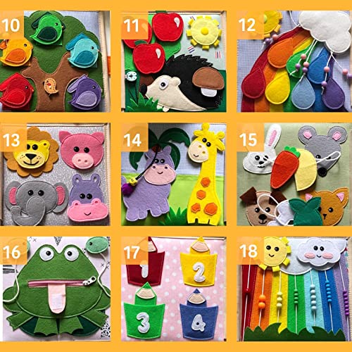 Quiet Baby Book with Fruits Vegetables Numbers Shapes
